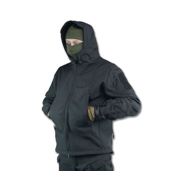 Тактический демисезонный костюм Softshell Черный 1316-S фото