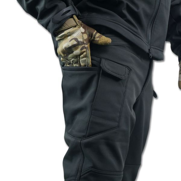 Тактический демисезонный костюм Softshell Черный 1316-S фото