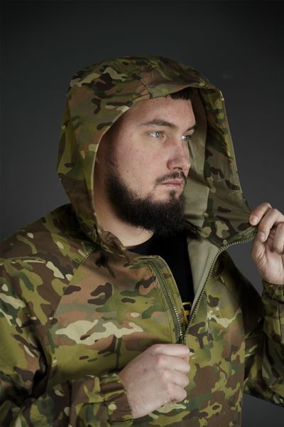 Тактичний анорак 4WStretch з мембранною тканиною та вентиляцією (мультикам) 1400-М-3XL фото
